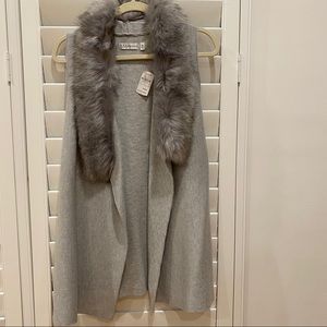 Neiman Marcus brand long sweater vest NWT . Size S